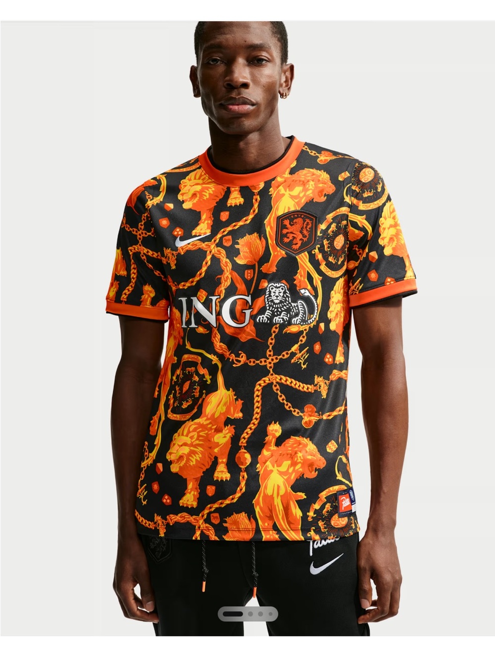 NWT Nike x Netherlands Patta Men’s Orange & Black Football Jersey
